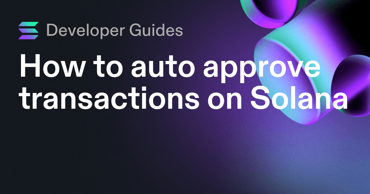 How to auto approve transactions